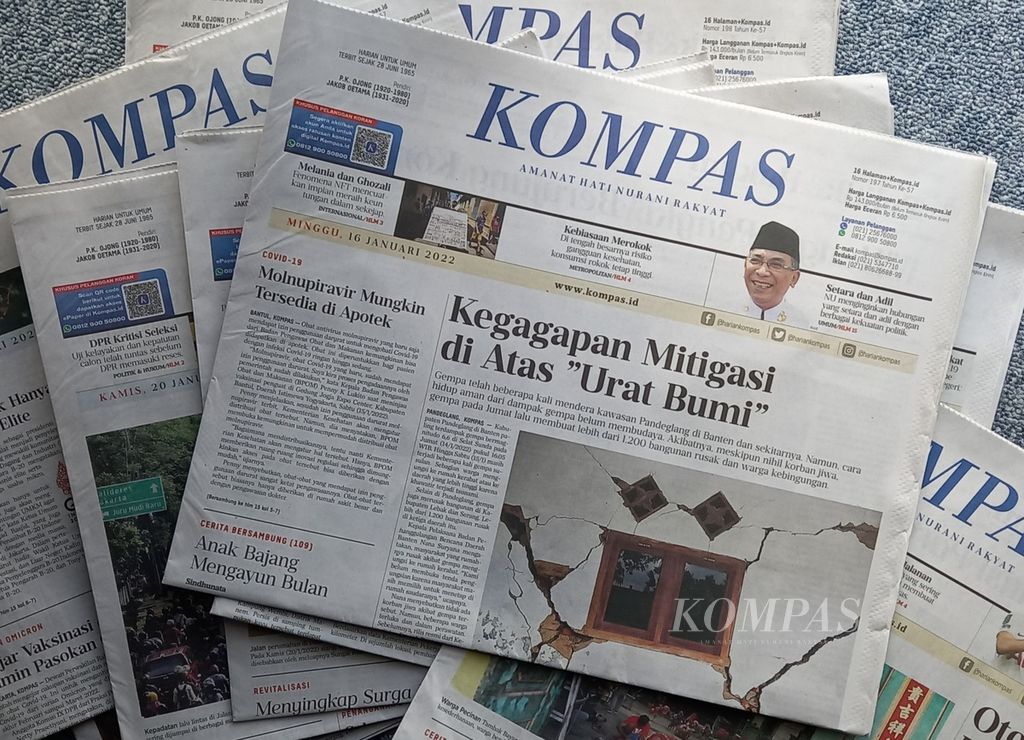 Harian <i>Kompas</i> sudah melewati usia 57 tahun tepat pada Selasa (28/6/2022). Sebagai salah satu media nasional tertua, Kompas merekam berbagai momen dalam perjalanan 77 tahun Republik Indonesia.