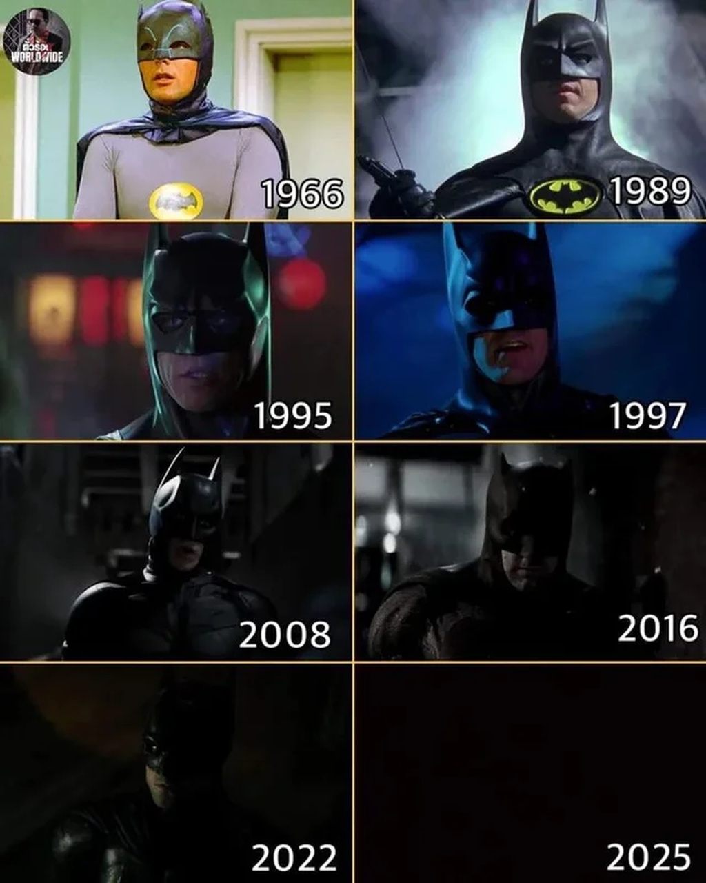 Sebuah meme tentang film Batman yang mendapat komentar bahwa tampilannya semakin gelap di setiap film terbarunya.