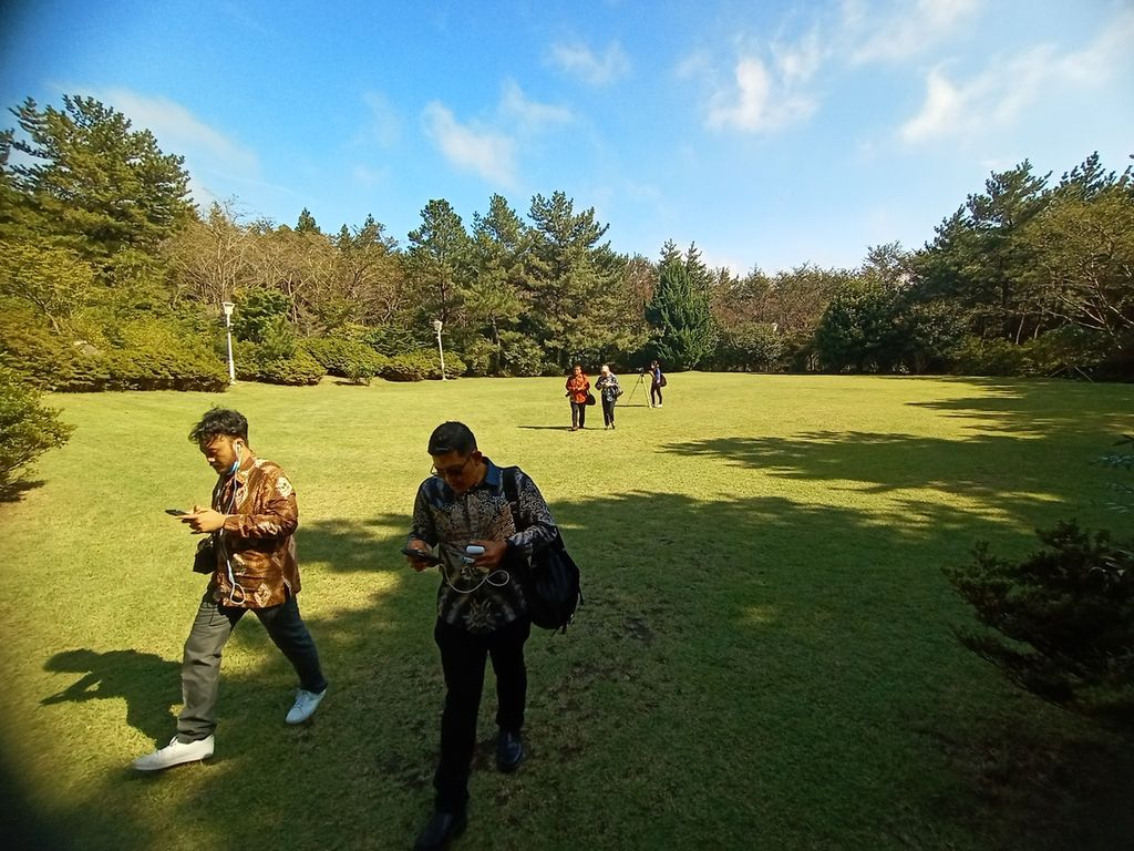 Areal Taman Megawati di Kompleks WE Jeju Hotel, Jeju, Korea Selatan, Rabu (14/9/2022).
