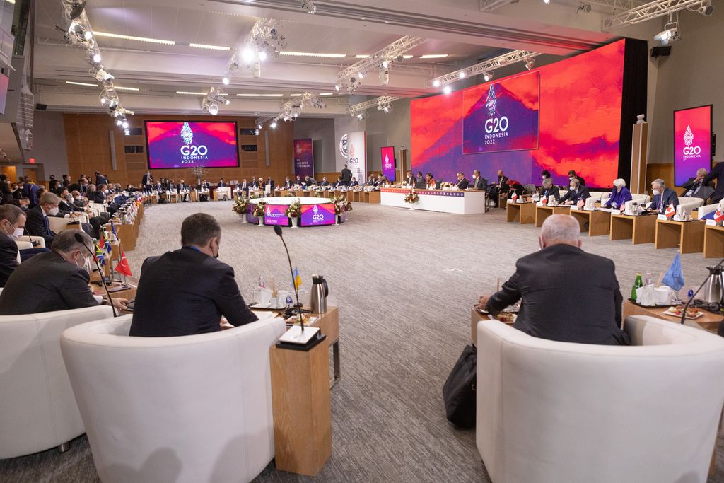 Pertemuan kedua Menteri Keuangan dan Gubernur Bank Sentral G20 di Washington DC, Amerika Serikat, Rabu (20/4/2022).