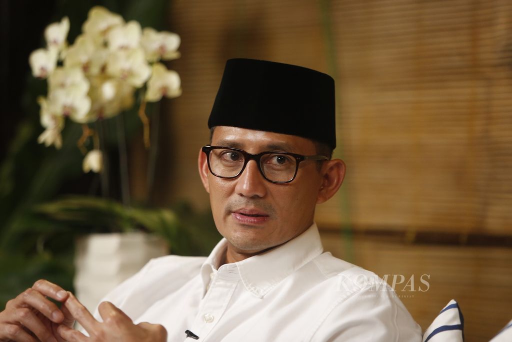 Sandiaga Uno, Menteri Pariwisata dan Ekonomi Kreatif Republik Indonesia 