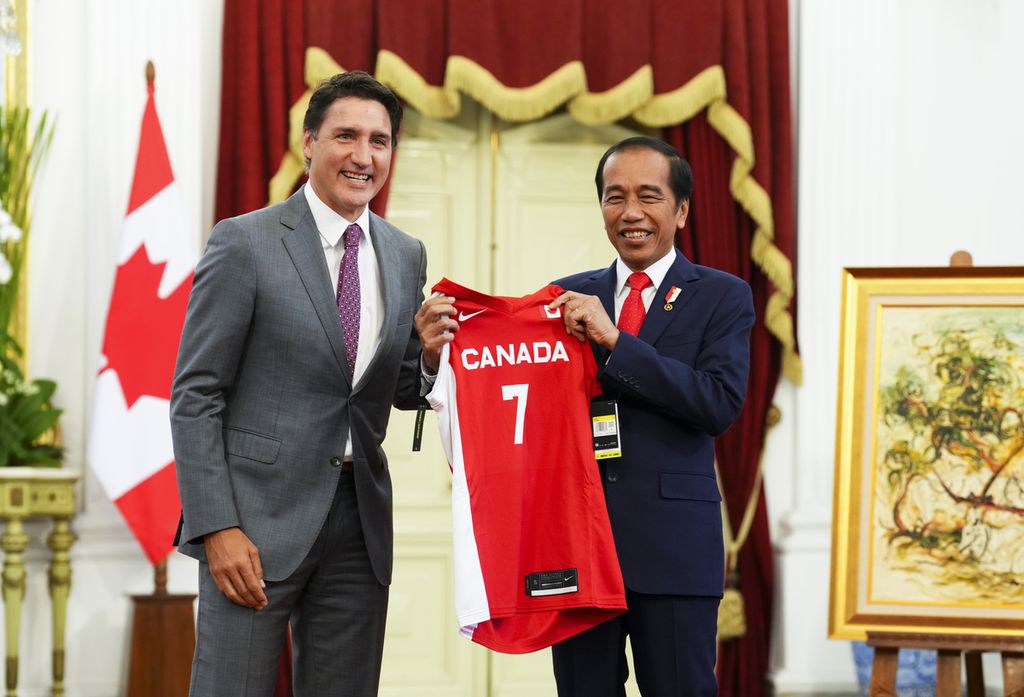 Canadian Prime Minister Justin Trudeau paid a state visit to President Joko Widodo at Merdeka Palace, Jakarta, Tuesday (05/09/2023). 