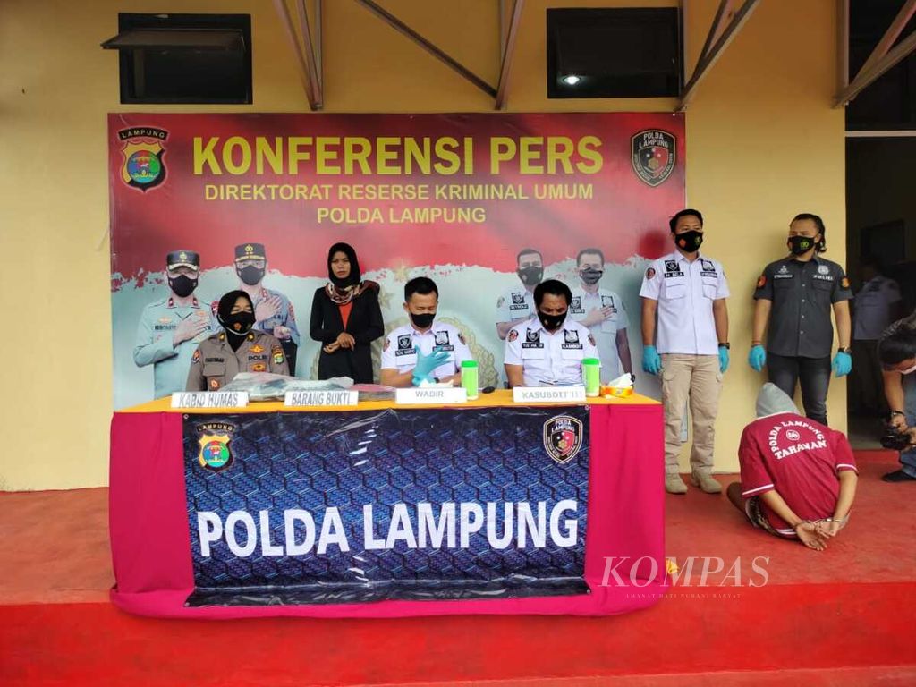 Ilustrasi. Polda Lampung menggelar konferensi pers terkait pengungkapan kasus kriminalitas di Bandar Lampung, Rabu (6/10/2021). 