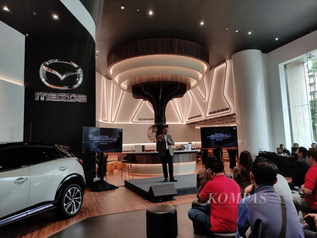 Peluncuran The New Mazda CX-3 diselenggarakan di Jakarta, Kamis (29/2/2024).