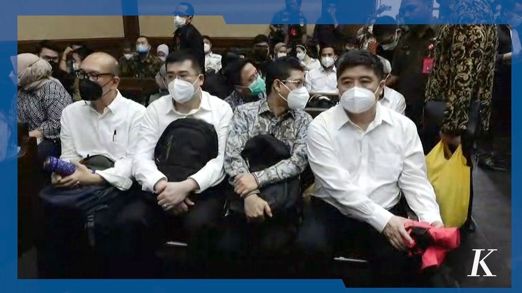 Suasana sidang pembacaan dakwaan kasus korupsi minyak goreng yang digelar di Pengadilan Tindak Pidana Korupsi Jakarta pada Rabu (31/8/2022), 