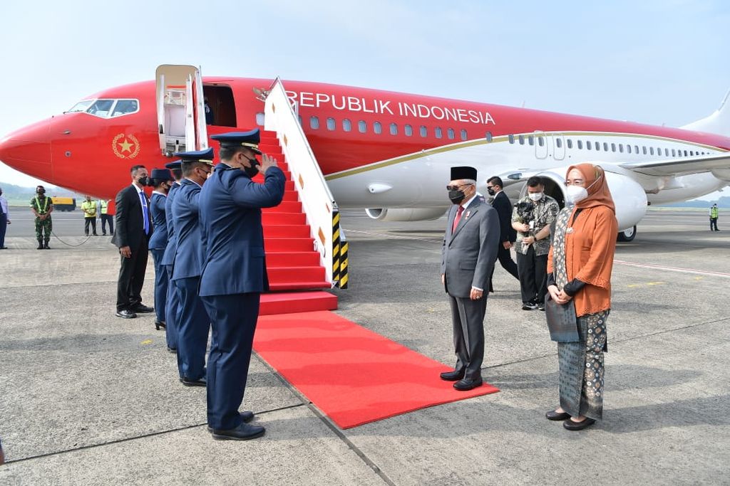 Wakil Presiden Ma’ruf Amin dan Nyonya Wury Ma’ruf Amin bertolak ke Jepang, Minggu (25/9/2022).