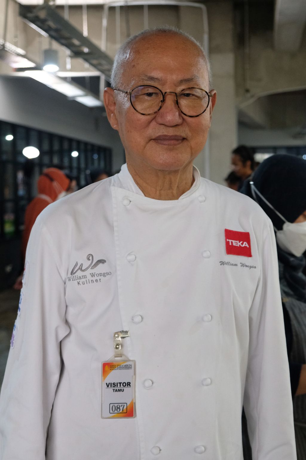 Potret Chef William Wongso dalam acara pelatihan kuliner di Jakarta Creative Hub, Jakarta Pusat, Senin (7/11/2022).
