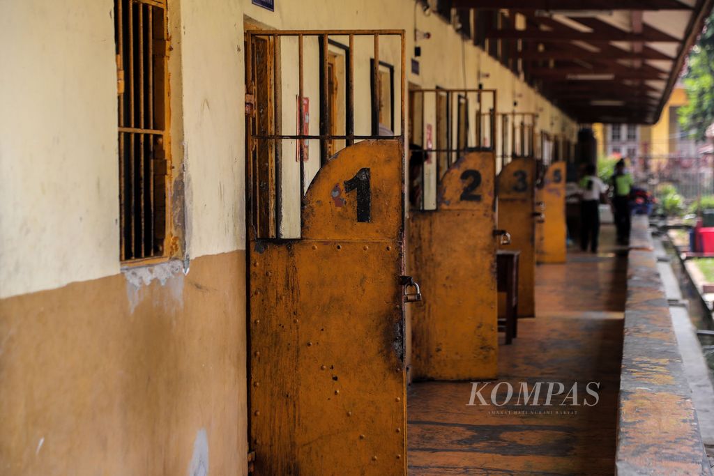 Sel tahanan di Lembaga Pembinaan Khusus Anak (LPKA) Kelas I Tangerang, Banten, Rabu (23/8/2023).
