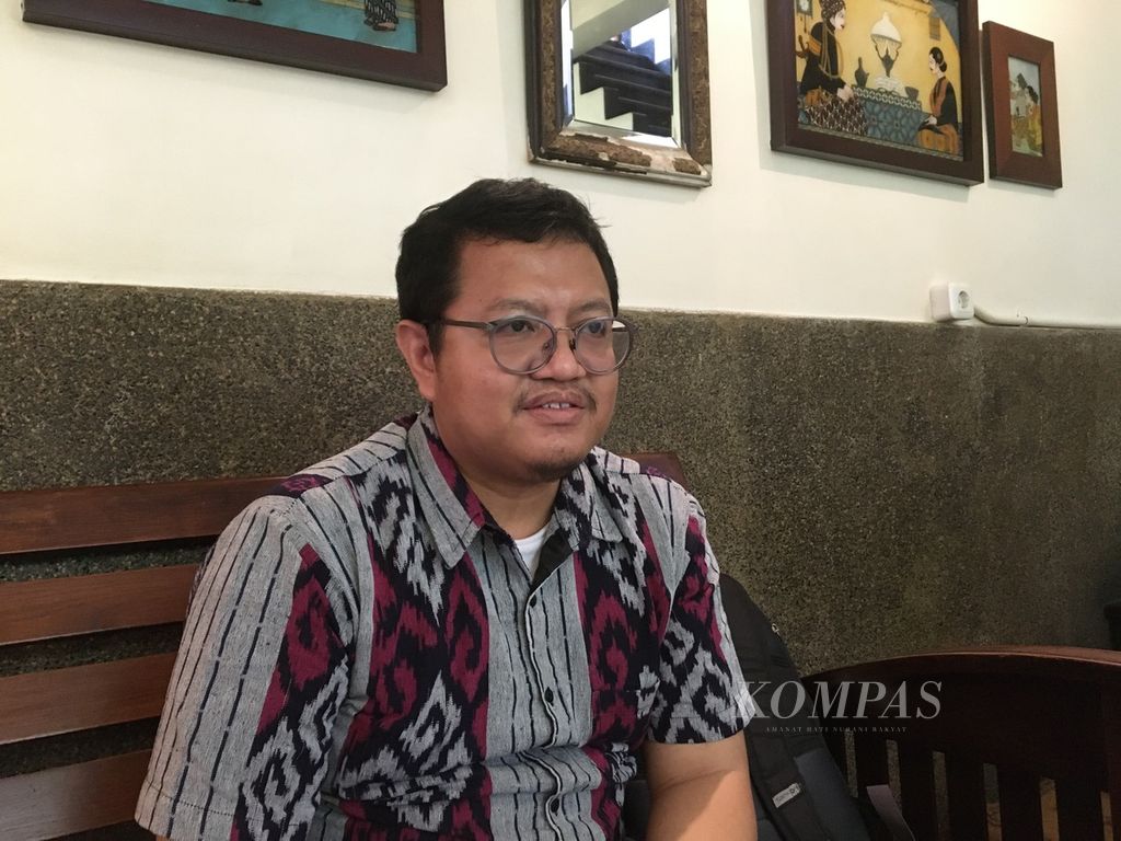 Direktur Ekonomi Digital Celios, Nailul Huda, saat ditemui di Jakarta pada Senin (16/10/2023).