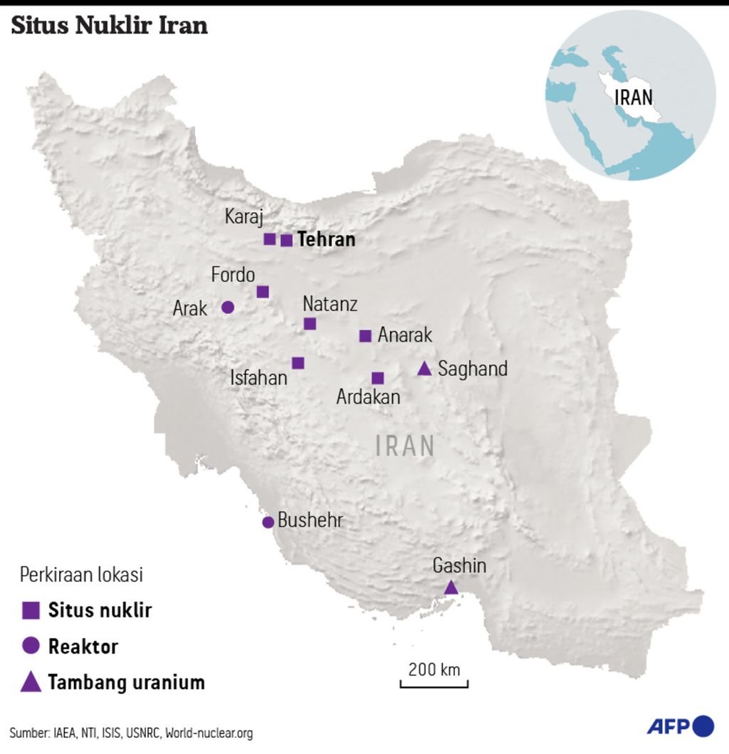 Infografik situs nuklir Iran 