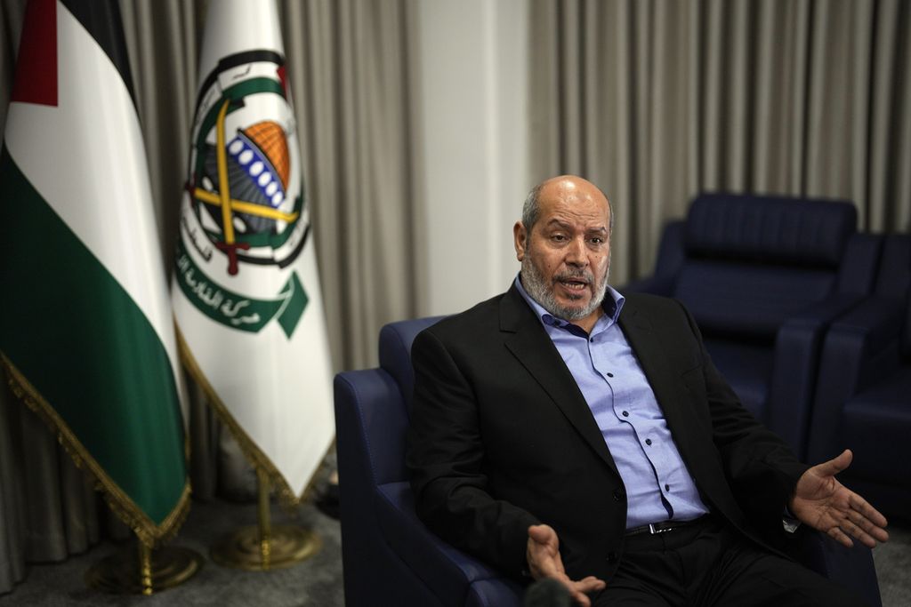Member of the Hamas Political Bureau and Negotiator, Khalil al-Hayya, in Istanbul, Turkey, Wednesday (24/4/2024).