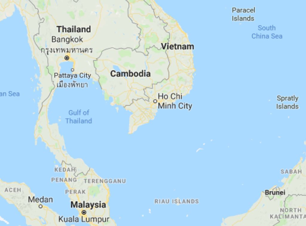 Peta lokasi negara Kamboja.