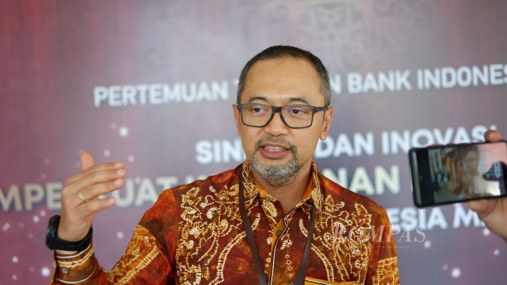 Deputi Kepala Perwakilan Bank Indonesia Provinsi Kalimantan Selatan Bimo Epyanto di Banjarmasin, Rabu (30/11/2022).