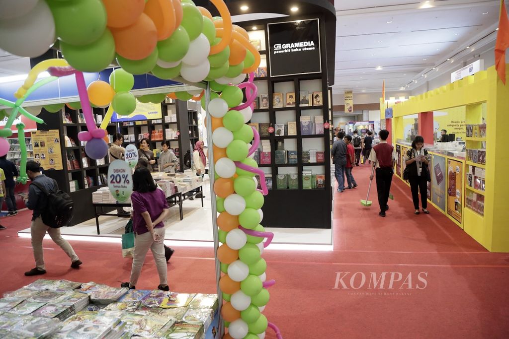 Susana Indonesia International Book Fair (IIBF) 2019 di Jakarta Convention Center, Jakarta, Rabu (4/9/2019).