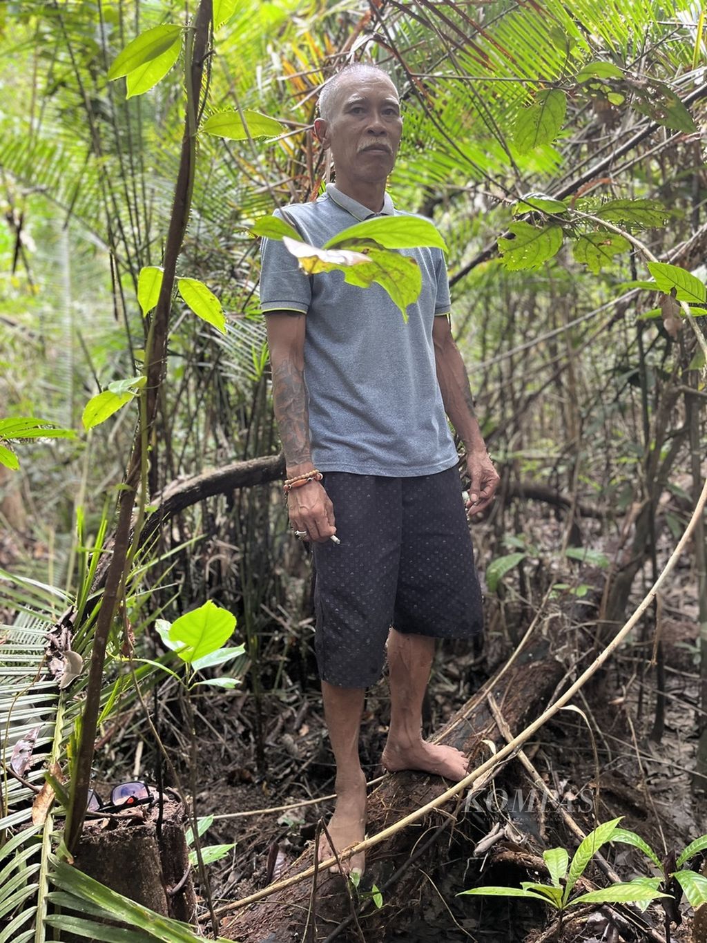 Sanyo (52), <i>mantir</i> adat dan paralegal dari Desa Kalumpang, Kecamatan Mantangai, Kabupaten Kapuas, Kalimantan Tengah. 