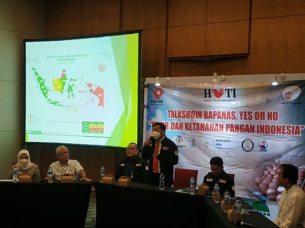 <i>Talkshow </i>diadakan Pinsar Petelur Nasional (PPN) dengan tema Telur dan Ketahanan Pangan Indonesia di Indonesia Convetion Exhibition (ICE) BSD, Tangerang Selatan, Banten, Kamis (10/11/2022).