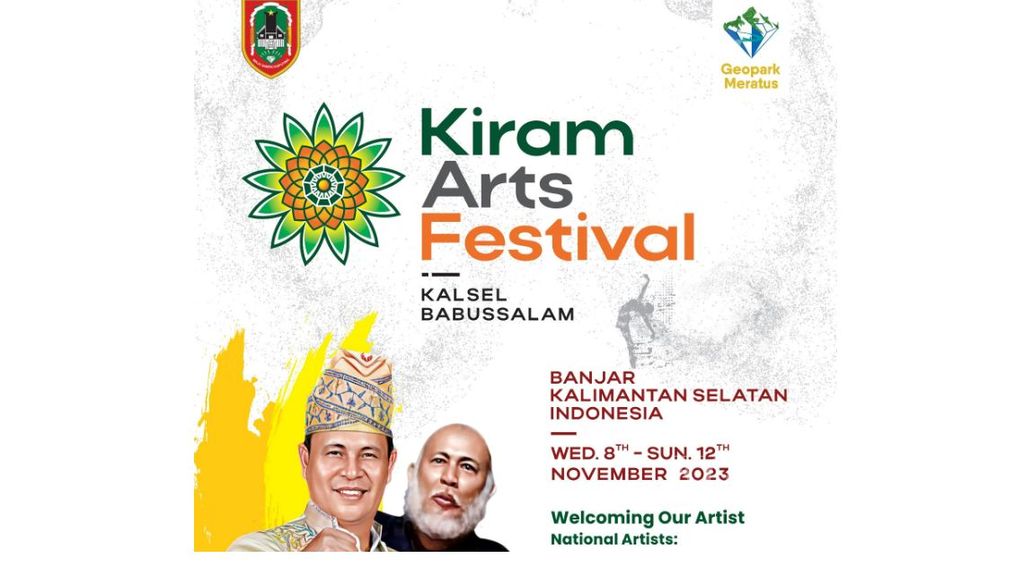 Tangkapan poster Kiram Arts Festival di Kalimantan Selatan.