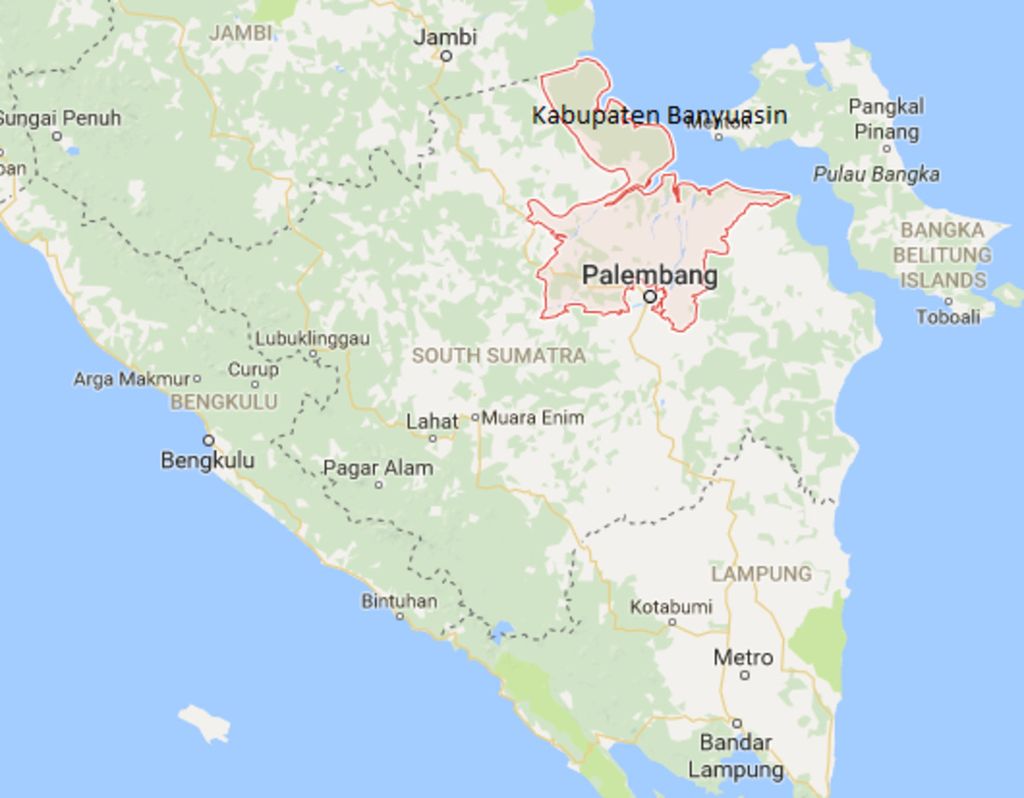 Peta Kabupaten Banyuasin, Sumatera Selatan