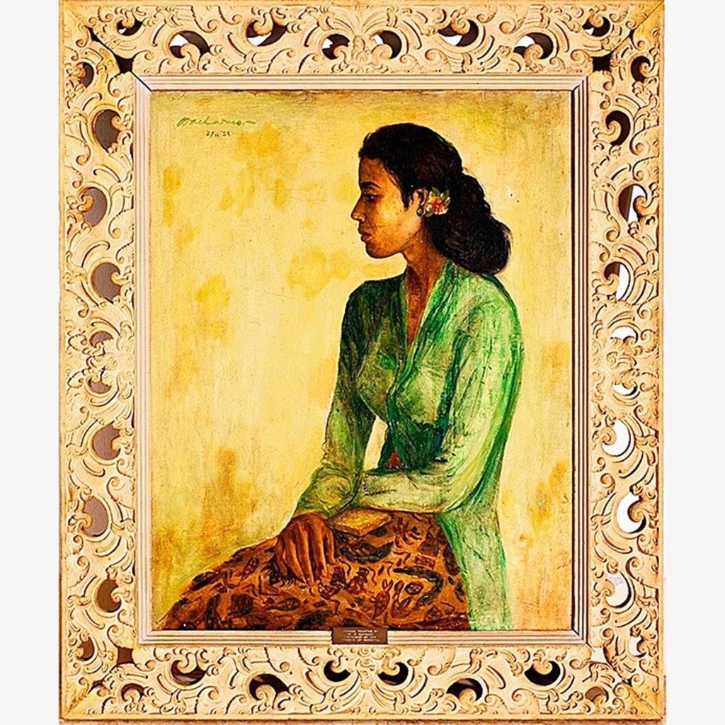 Lukisan Soekarno berjudul Rini (50 cm x 70 cm), cat minyak di atas kanvas, 1958. 