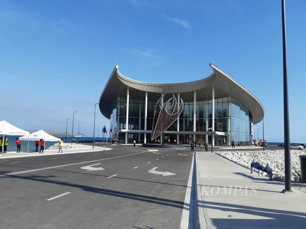 The APEC Haus building in the Ella Beach area of Port Moresby, Papua New Guinea, was specifically built to host the APEC leaders' meeting from Saturday (17/11/2018) to Sunday (18/11/2018).