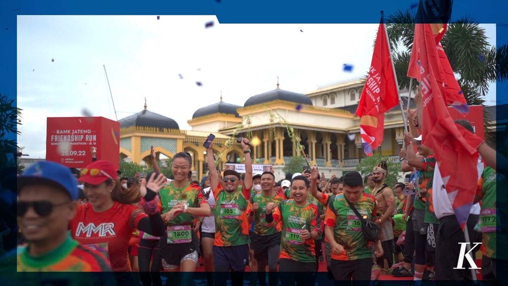 Ahead of the 2022 Borobudur Marathon, Bank Jateng Enlivens Medan with Friendship Run.