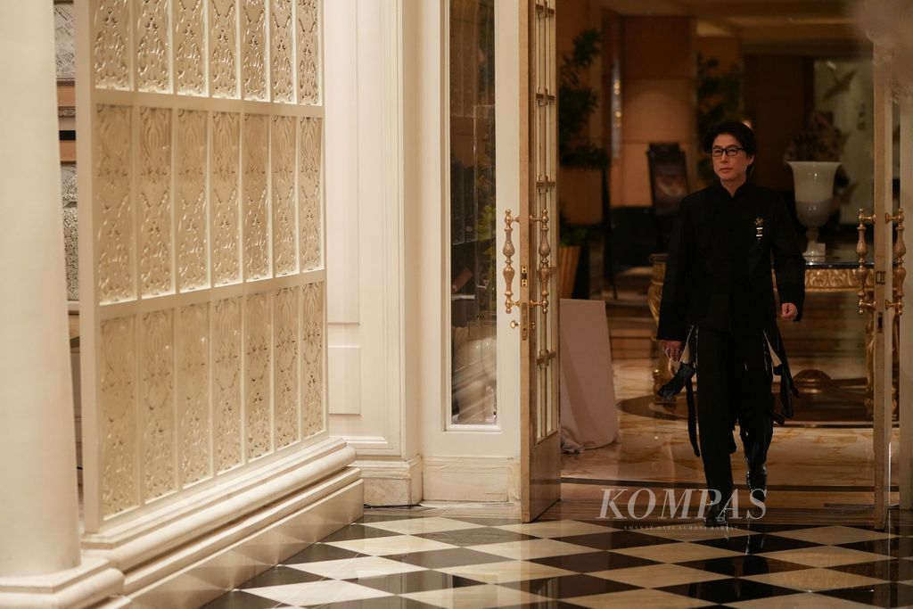 Sebastian Gunawan di Hotel Mulia, Senayan, Jakarta, Senin (15/1/2024). 