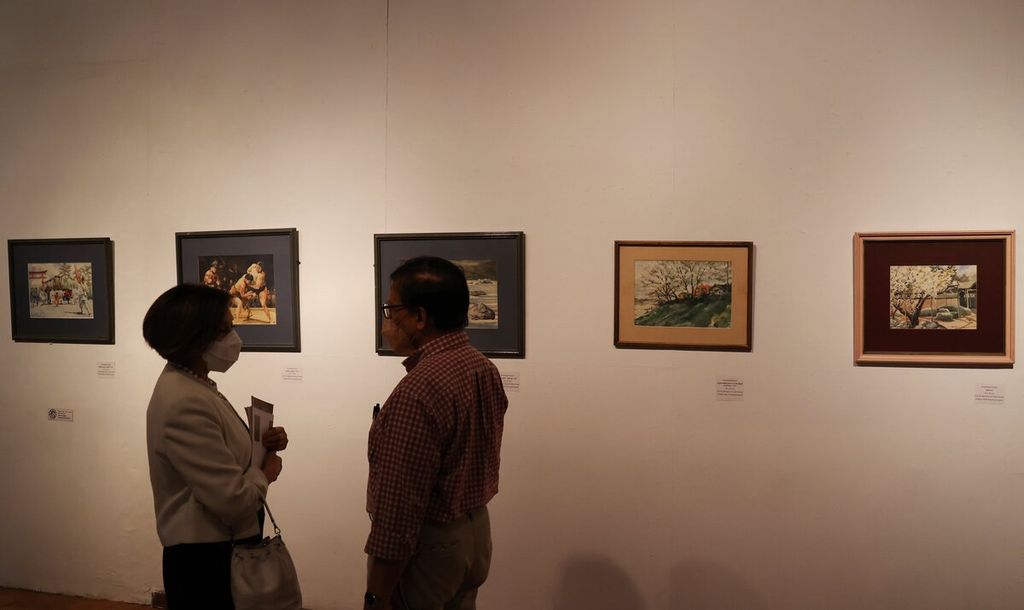 Suasana pembukaan pameran budaya dan seni Peringatan 100 Tahun Koentjaraningrat di Bentara Budaya, Jakarta, Kamis (8/6/2023) malam. 
