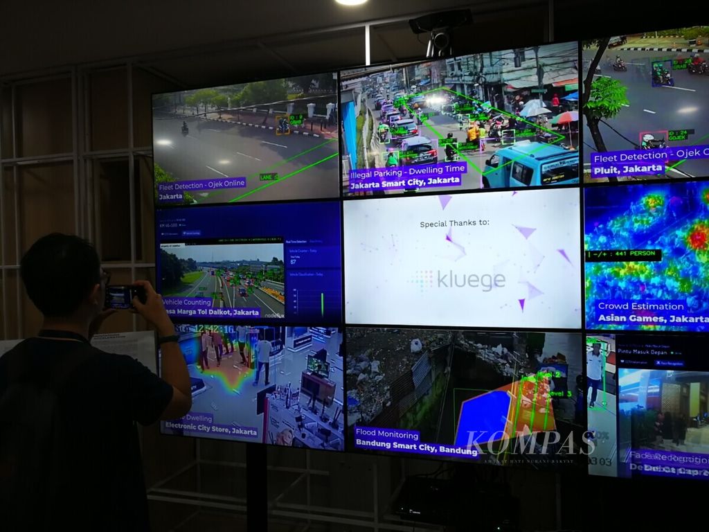  Tampilan informasi CCTV yang menggunakan teknologi kecerdasan buatan Nodeflux.