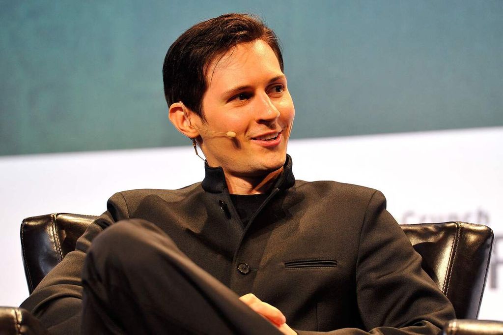 Pavel Durov, salah satu pendiri dan CEO Telegram, berbicara pada acara TechCrunch Disrupt SF 2015 at Pier 70 di San Francisco, California, Amerika Serikat, 21 September 2015. 