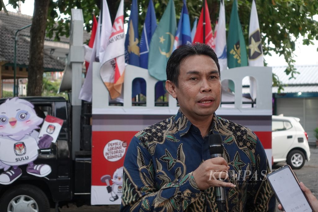 Ketua Komisi Pemilihan Umum Kota Yogyakarta Hidayat Widodo di Yogyakarta, Kamis (19/10/2023).