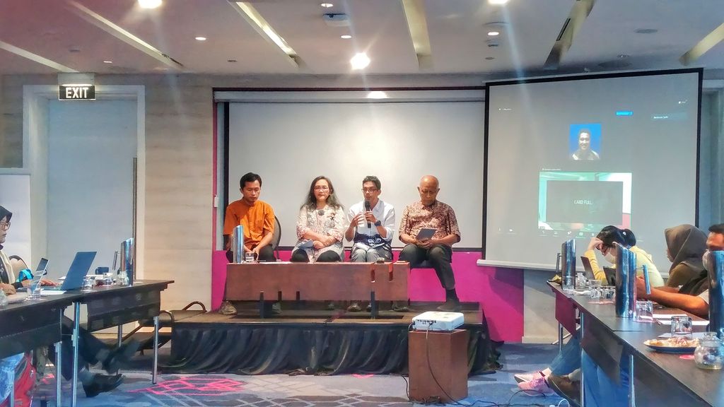 <i>Workshop </i>Jurnalis soal mitigasi resistensi antimikroba bertema Pandemi Senyap di Depan Mata di Jakarta Pusat, Sabtu (27/5/2023).