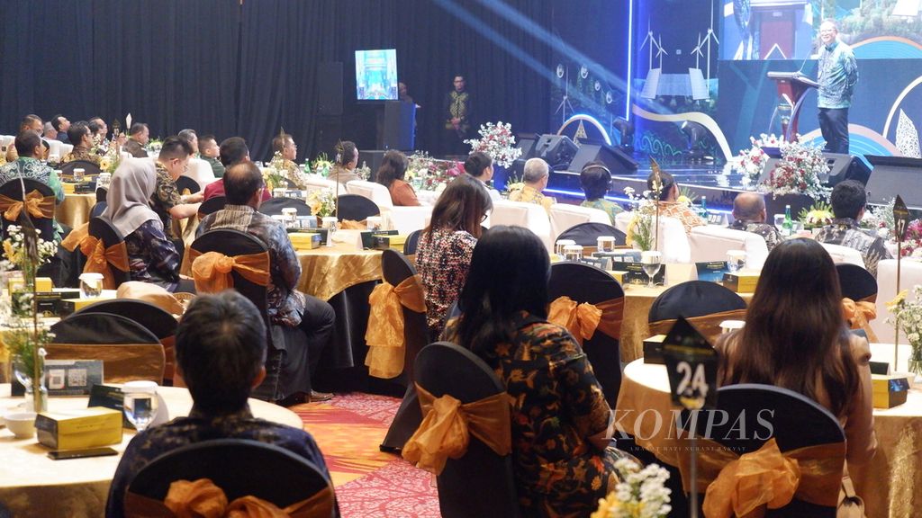 Acara pembukaan seminar internasional dengan tema "Advancing Green Initiatives for The Sustainable Kalimantan through Action and Collaboration" di Kota Banjarmasin, Kalimantan Selatan, Kamis (7/9/2023).