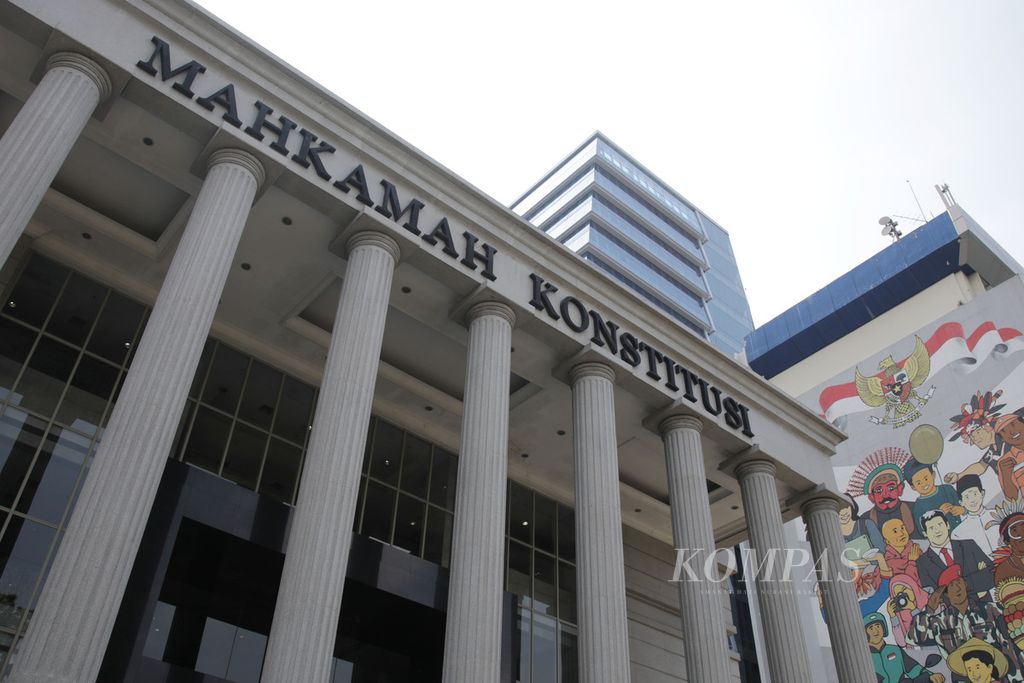 The Constitutional Court building located on Jalan Medan Merdeka Barat, Jakarta, on Monday (13/3/32023).