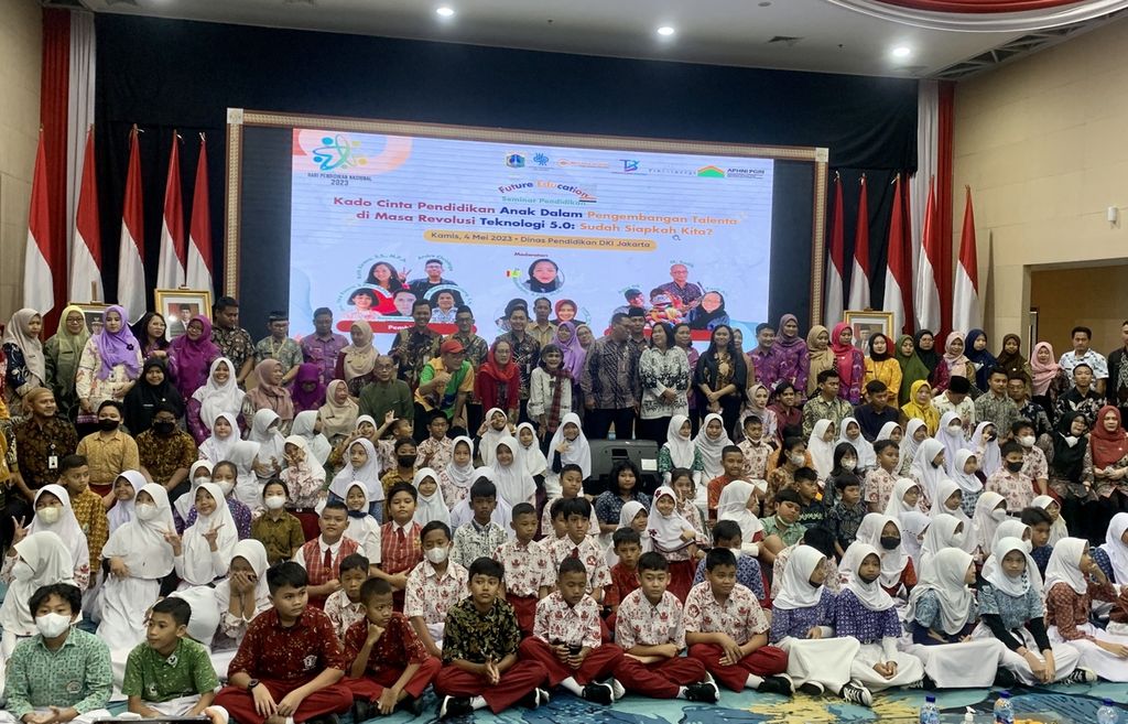 Seminar pendidikan Kado Cinta Pendidikan Anak dalam Pengembangan Talenta di Masa Revolusi Teknologi 5.0: Sudah Siapkah Kita? di Dinas Pendidikan DKI Jakarta, Kamis (4/5/2023).