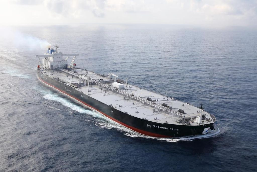 Kapal tanker jenis v<i>ery large crude carrier </i>(VLCC) milik PT Pertamina (Persero) yang berkapasitas 2 juta barel.