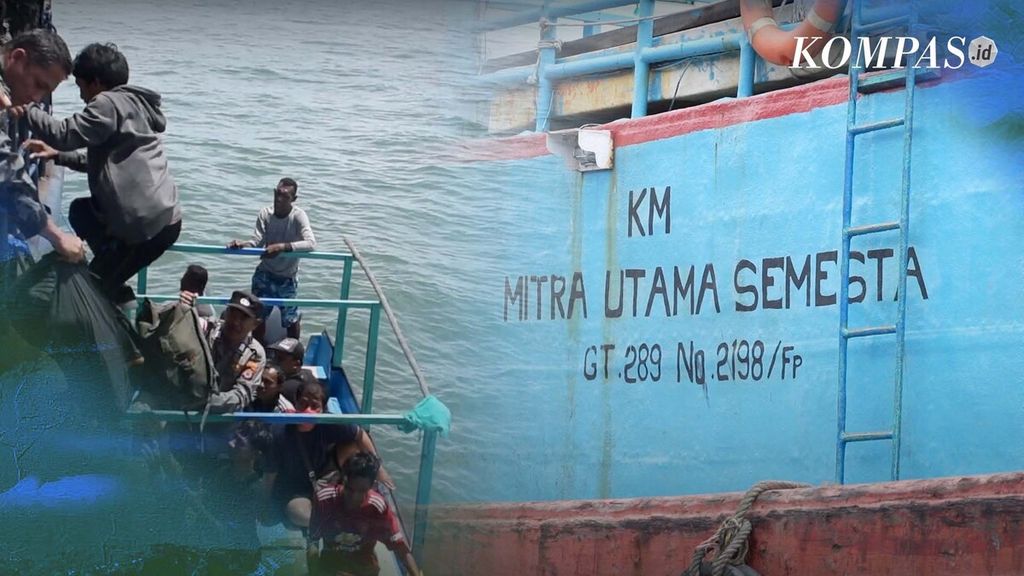 ”Barter aneh” terjadi di Laut Arafura. Kapal Pengawas Orca 06 milik Kementerian Kelautan dan Perikanan, Minggu (14/4/2024), menangkap KM MUS di Tual, Maluku.