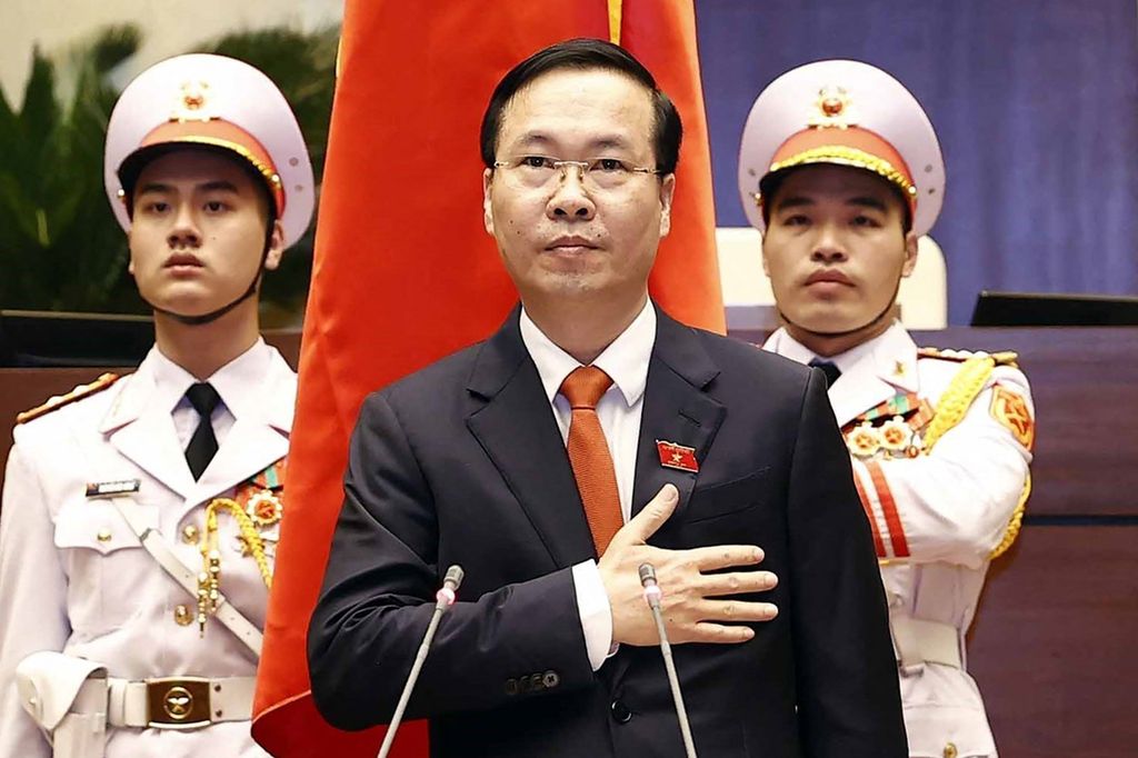 Presiden baru Vietnam diambil sumpahnya, 2 Maret  2023, di Hanoi. Vietnam merupakan salah satu anggota ASEAN dengan kinerja ekonomi mengesankan.