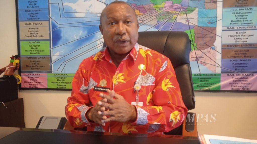 Kepala Satpol PP dan Penanggulangan Bencana Daerah Provinsi Papua Welliam Manderi