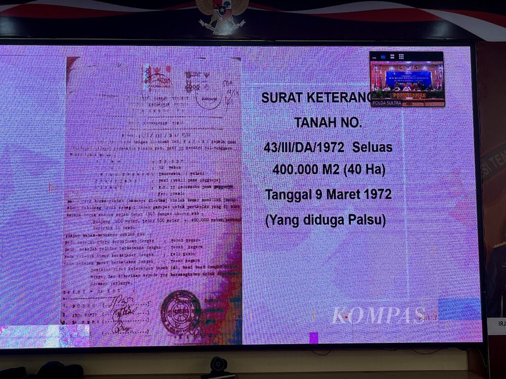 Praktik mafia tanah di Kendari, Sulawesi Tenggara, menimbulkan kerugian hingga Rp 300 miliar, seperti yang dipaparkan pada Jumat (26/4/2024). Kementerian ATR/BPN memfokuskan pemberantasan 82 kasus praktik mafia tanah pada 2024, dengan dampak kerugian hingga Rp 1,7 triliun.