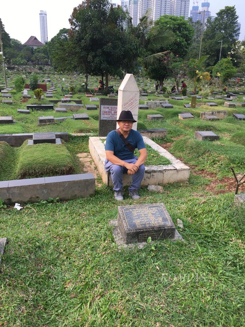 Makam Chairil Anwar di TPU Karet Bivak, Tanah Abang, Jakarta.
