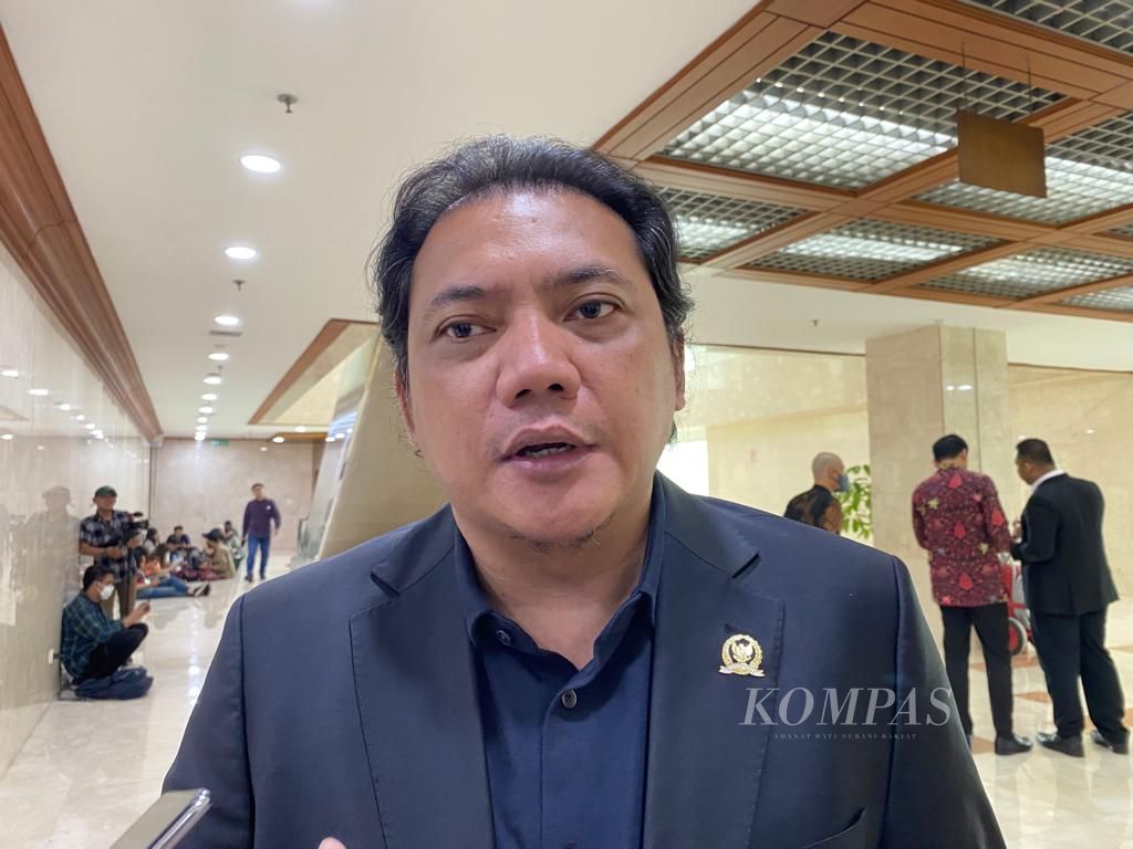 .Ketua DPP Partai Nasdem Taufik Basari ditemui di Kompleks Parlemen, Jakarta, Senin (5/6/2023).