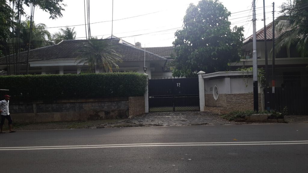 Rumah di Jalan Brawijaya, Jakarta Selatan yang diincar mafia tanah grup AS. Foto diambil 25 Maret 2021.