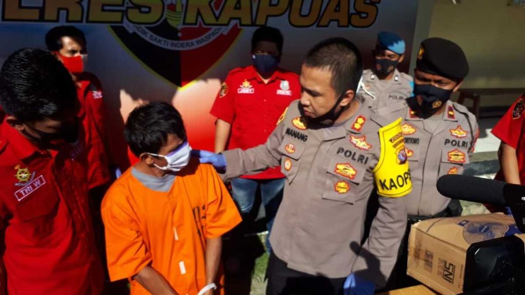 Pelaku pencabulan 20 anak ditangkap di Kabupaten Kapuas, Kalimantan Tengah, Selasa (18/8/2020).