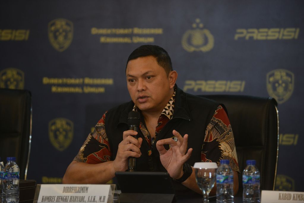 Direktur Reserse Kriminal Umum Polda Metro Jaya Komisaris Besar Hengki Hariyadi. 