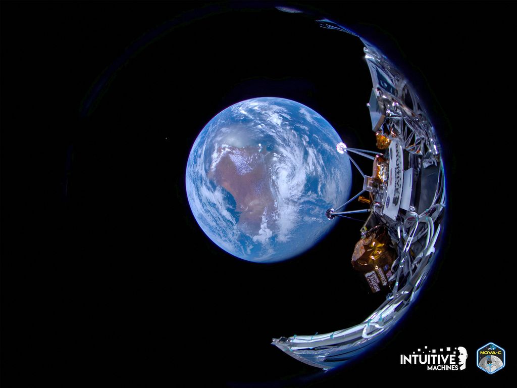 Pemandangan pertama Bumi yang diambil selama misi IM-1, Jumat (16/2/2024). Pendarat bulan kelas Nova-C dari Intuitive Machines, Odysseus, menuju Bulan, di mana ia akan mencoba mendarat di dekat kutub selatan pada 22 Februari dan melakukan eksperimen yang membuka jalan bagi kembalinya astronot Amerika Serikat pada akhir dekade ini. 