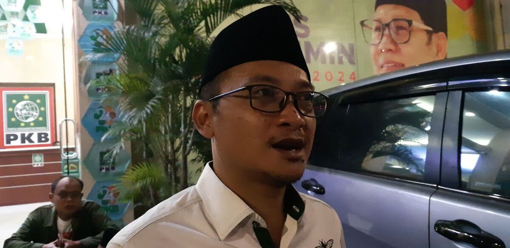 Sekretaris Jenderal Partai Kebangkitan Bangsa (PKB) Hasanuddin Wahid saat ditemui seusai acara peringatan hari lahir (harlah) ke-24 PKB di kantor DPP PKB, Jakarta, Sabtu (24/7/2022).