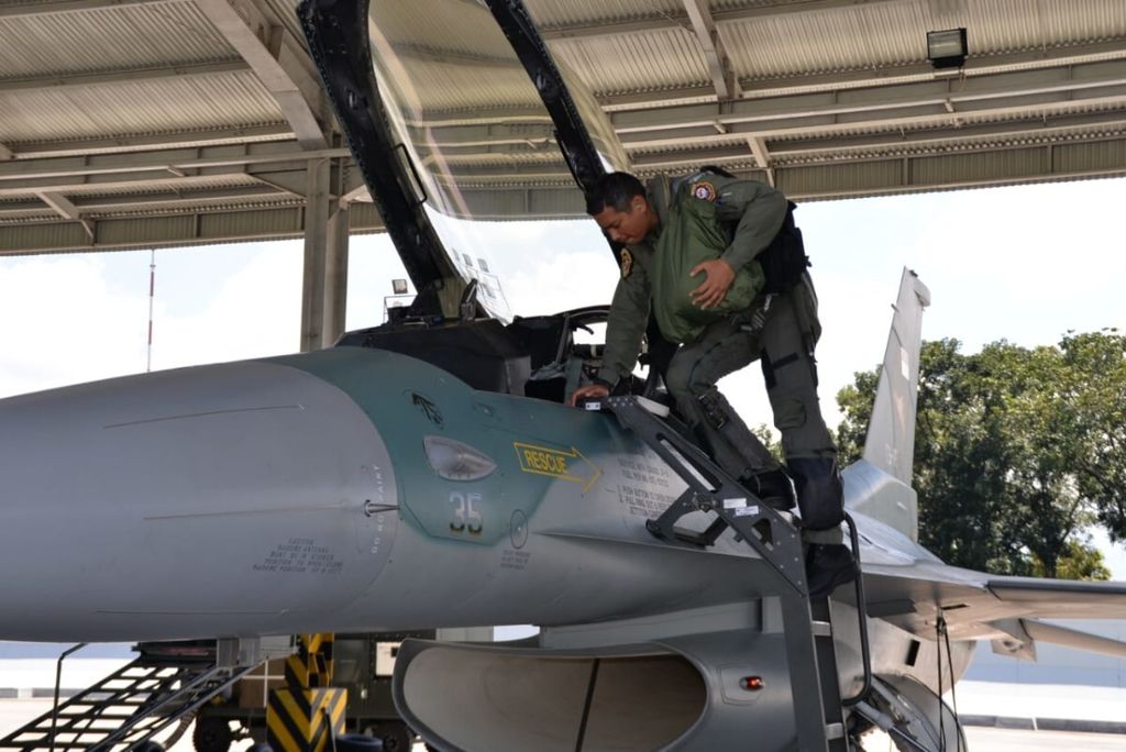 Pesawat F-16 di Lanud Iswahjudi Madiun