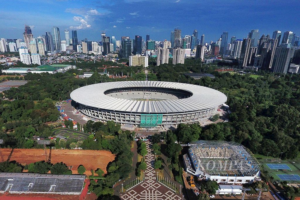 Suasana Kompleks Gelora Bung Karno, Senayan, Jakarta, 20 Januari 2017.