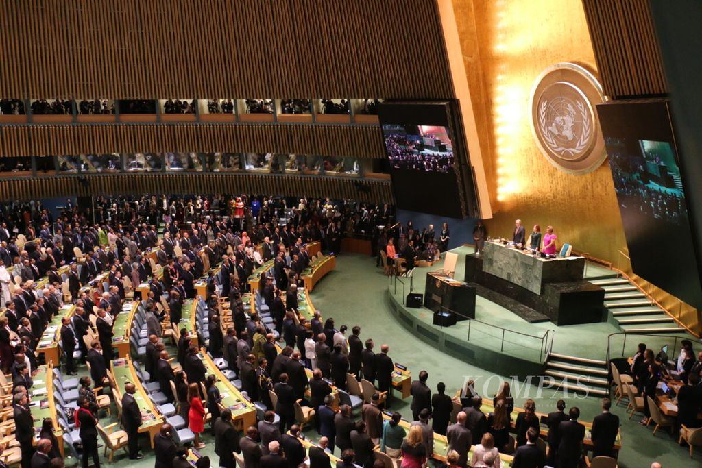 Sidang Umum PBB di Markas Besar PBB, New York.