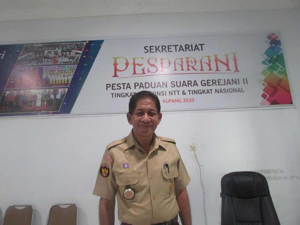 Ketua Panitia Pesparani Tingkar Provinsi Nusa Tenggara Timur Sinun Petrus Manuk di Kupang, Jumat (2/9/2022). 